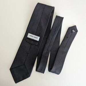Giorgio Armani Dark Grey Silk Tie - Made in Italy